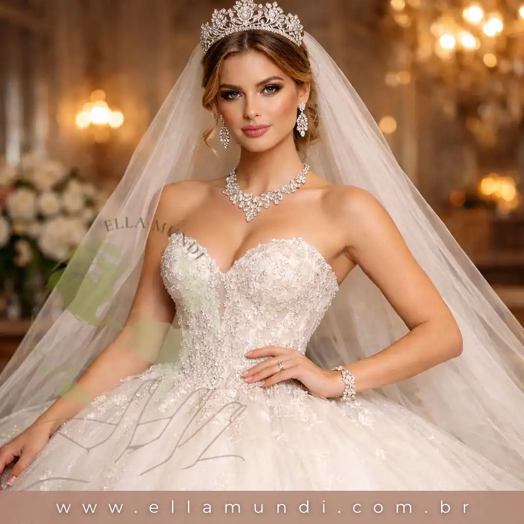 Vestido de Noiva Estilo Princesa