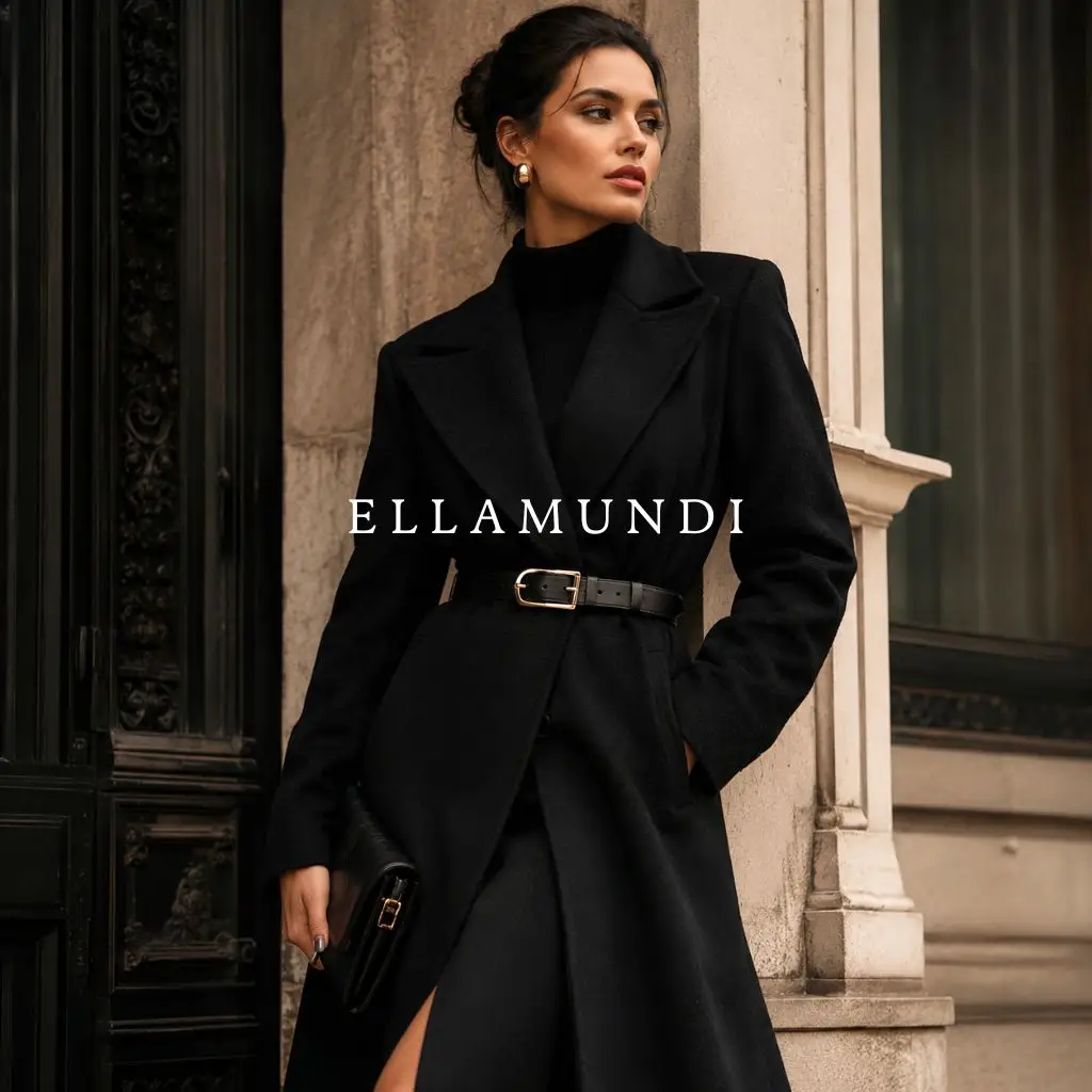 Look com Sobretudo Preto