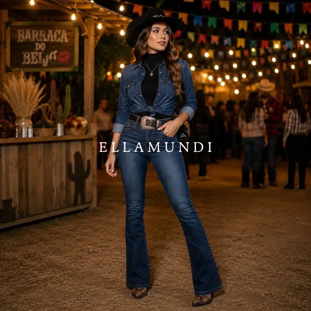 Look para Festa Junina com Jeans